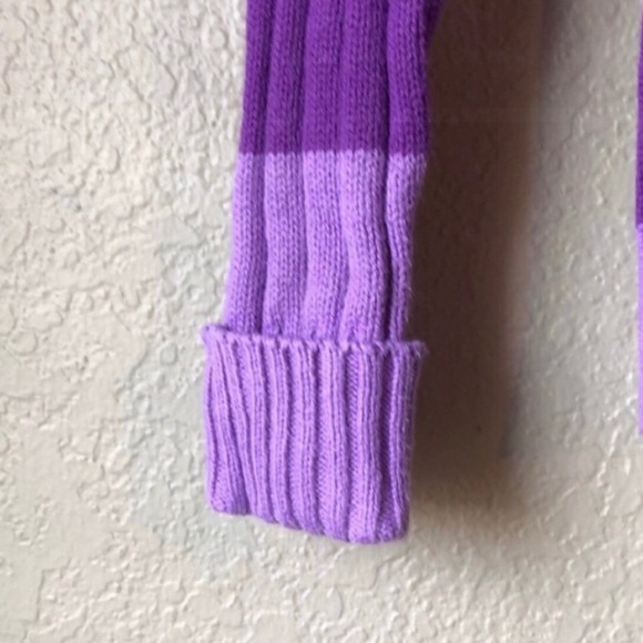 Girls Jacket Arizona Y2K Sweater Hoodie Jacket Purple Striped Zip Up Girls XL 6X - Picture 3 of 11